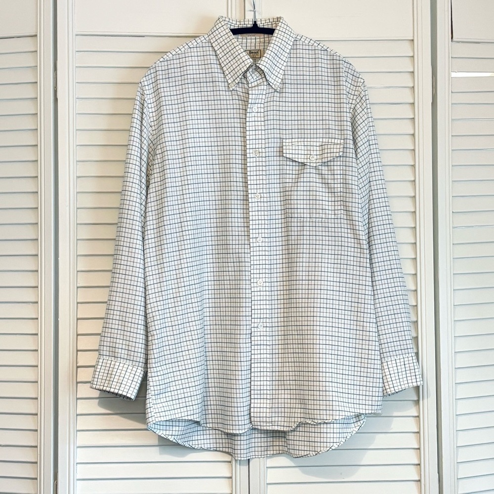 Vintage L.L. Bean Freeport Maine Made in U.S.A. Men’s Button Down Shirt Plaid